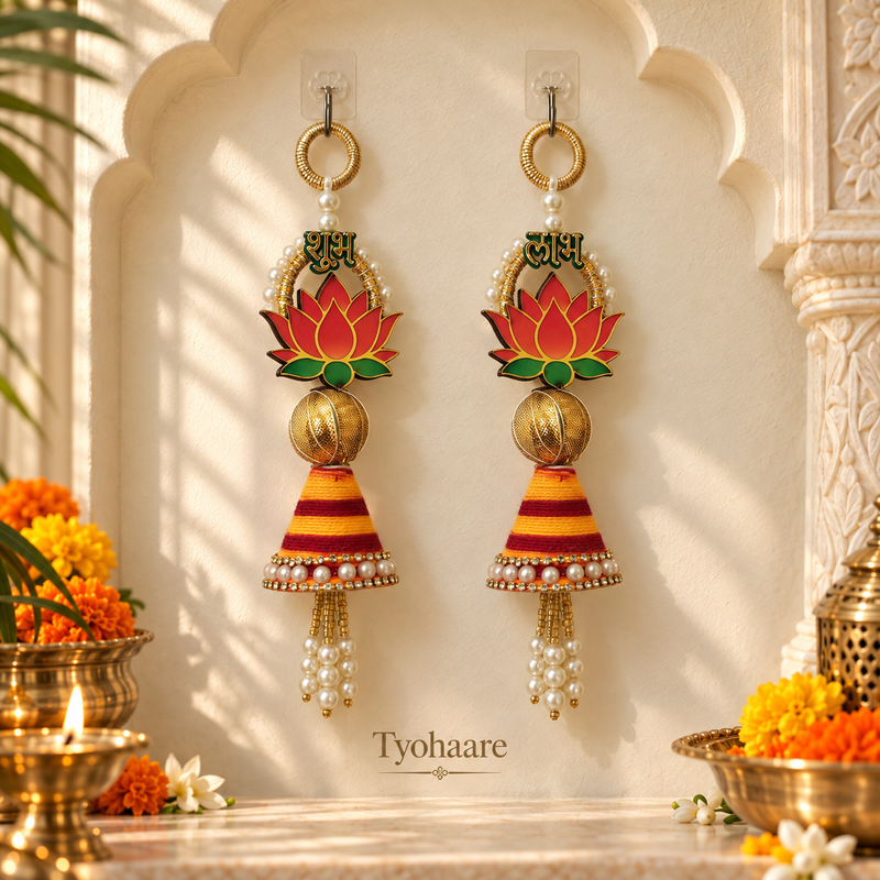 Folder 22 Shubh Labh Lotus Tassel Hanging - main view