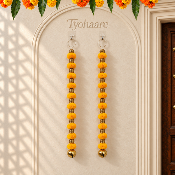 Peeli Pom-Pom Bell Hanging - Pair of 2