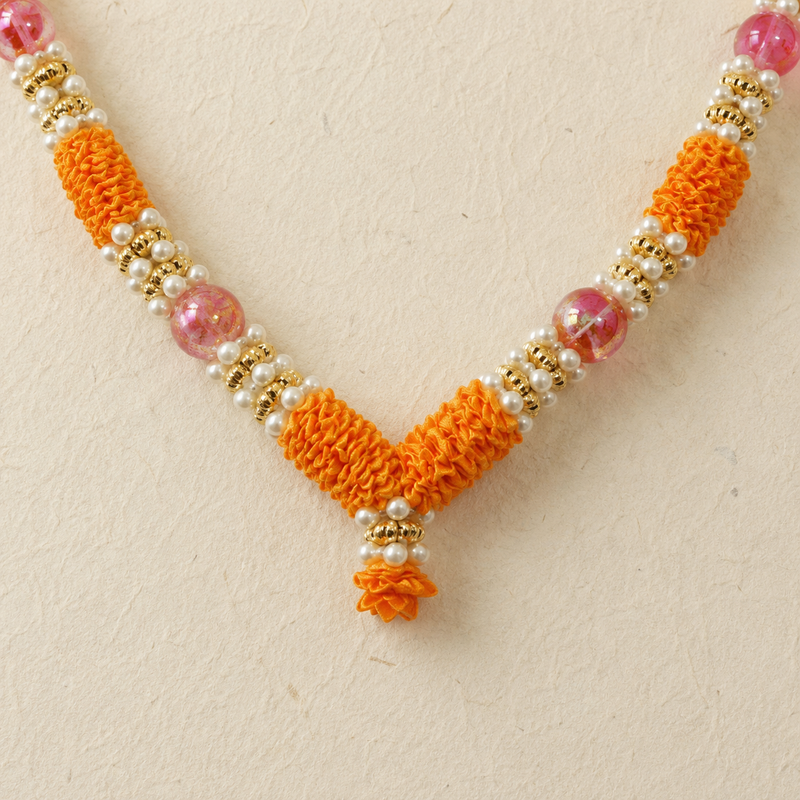 Orange Pink Mala alternate view