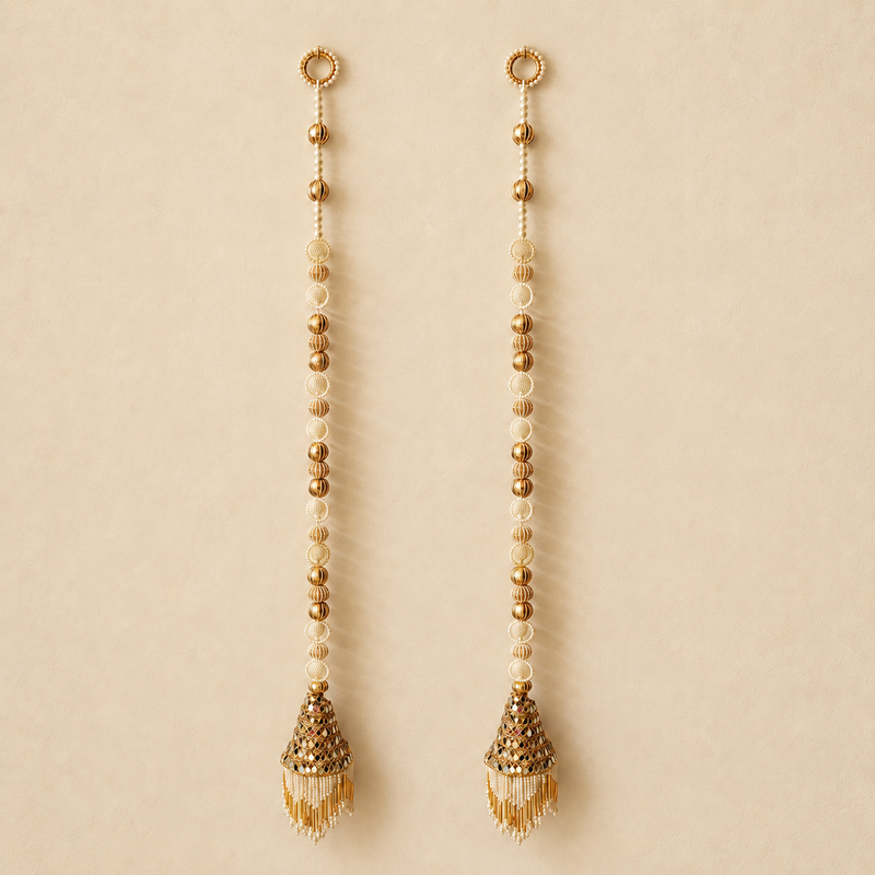 Pearl & Mirror Cone Hanging – Pair of 2 — full pair