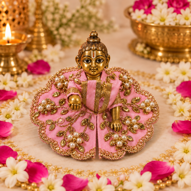 Blush Pearl Vine Size 0 Laddu Gopal Poshak front view