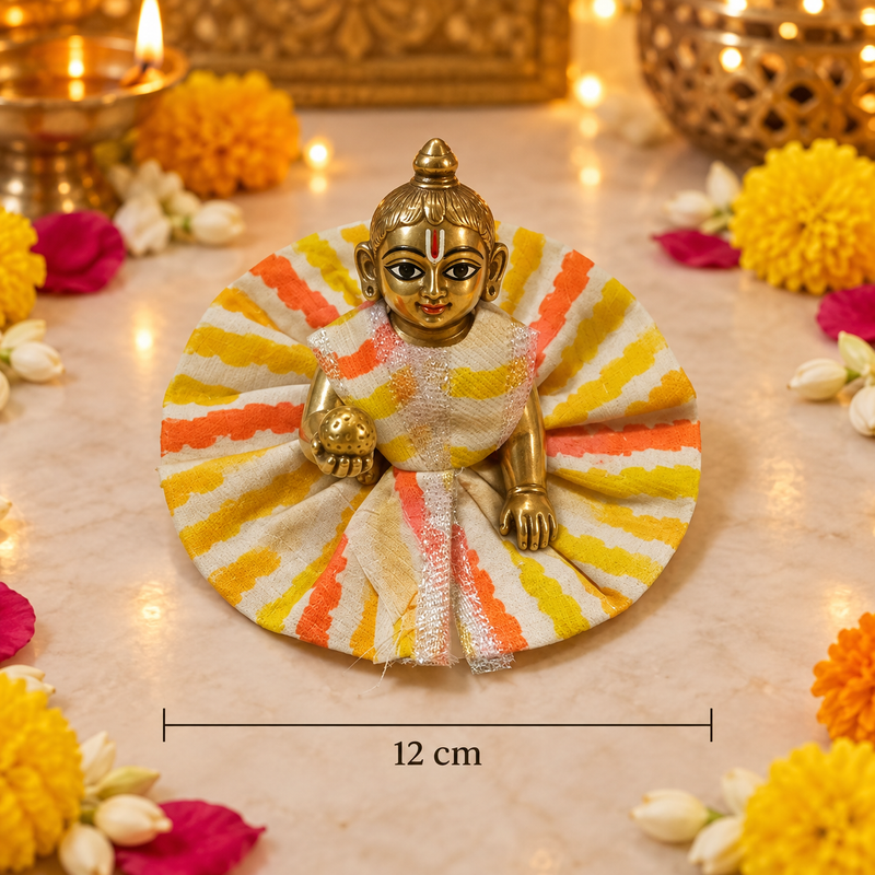Kesari Sunray Crystal Size 0 Laddu Gopal Poshak front view