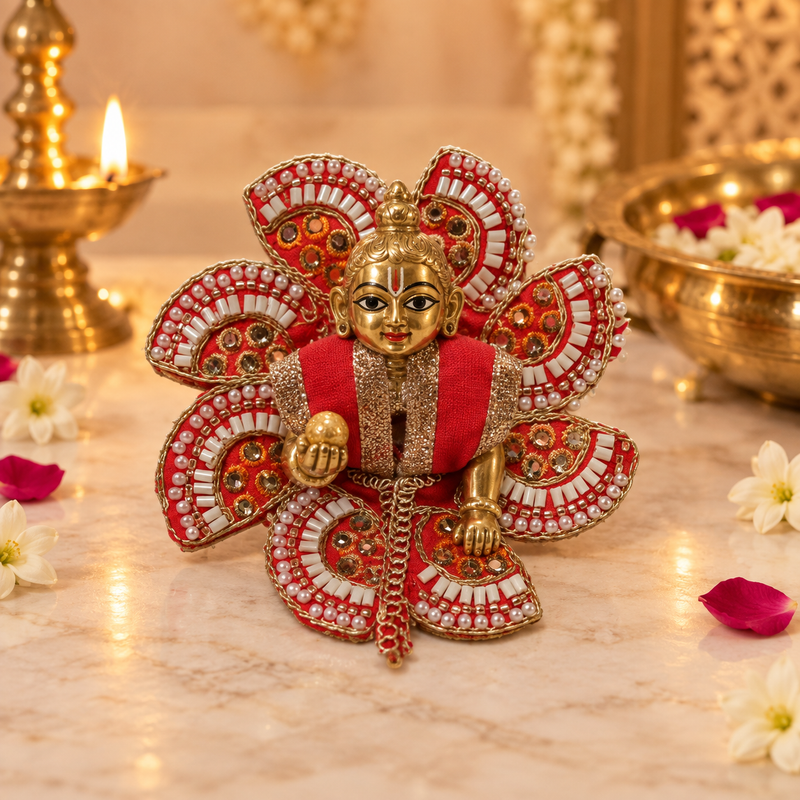 Handcrafted Laddu Gopal Poshak Size 1 Design 20 front view