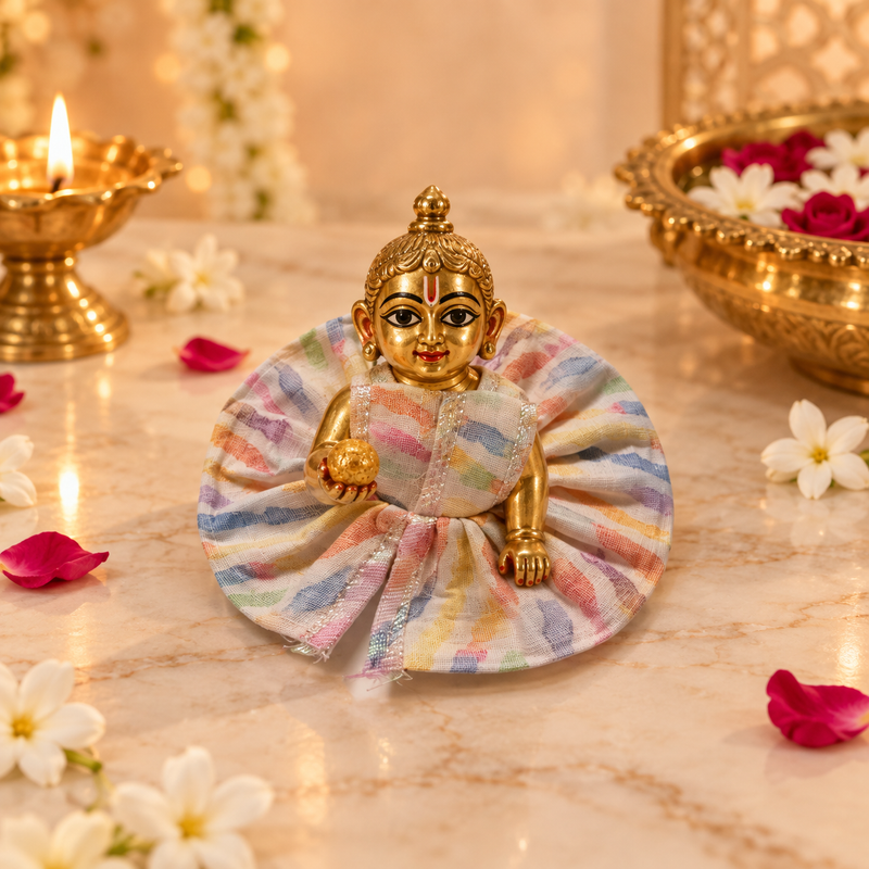 Handcrafted Laddu Gopal Poshak Size 1 Design 44 front view