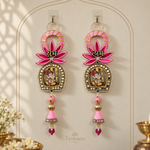 Pink Shubh Labh Ganesha Hanging pair - main view