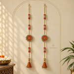 Red Gold Medallion Hanging - main view