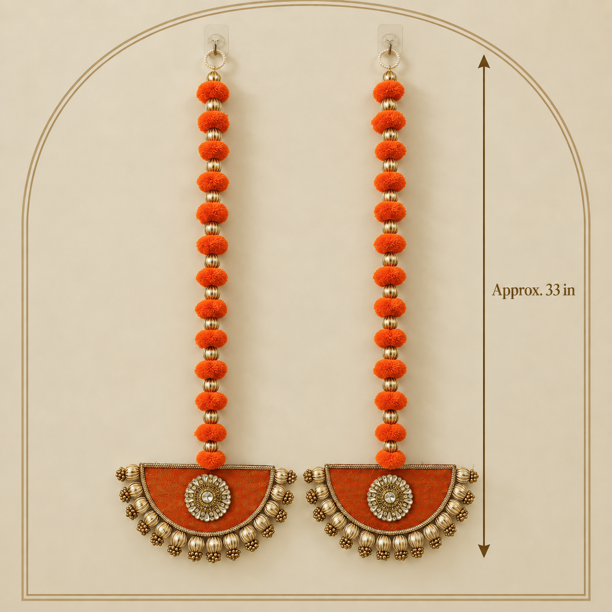 Folder 23 Orange Semicircle Hanging - measurement or overall view