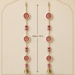 Folder 20 Pink Cowrie Shell Bell Hanging - measurement view