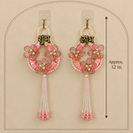 Folder 24 Pink Floral Shubh Labh Hanging - measurement or overall view