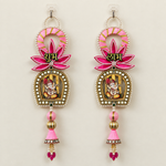 Pink Shubh Labh Ganesha Hanging pair - overall view