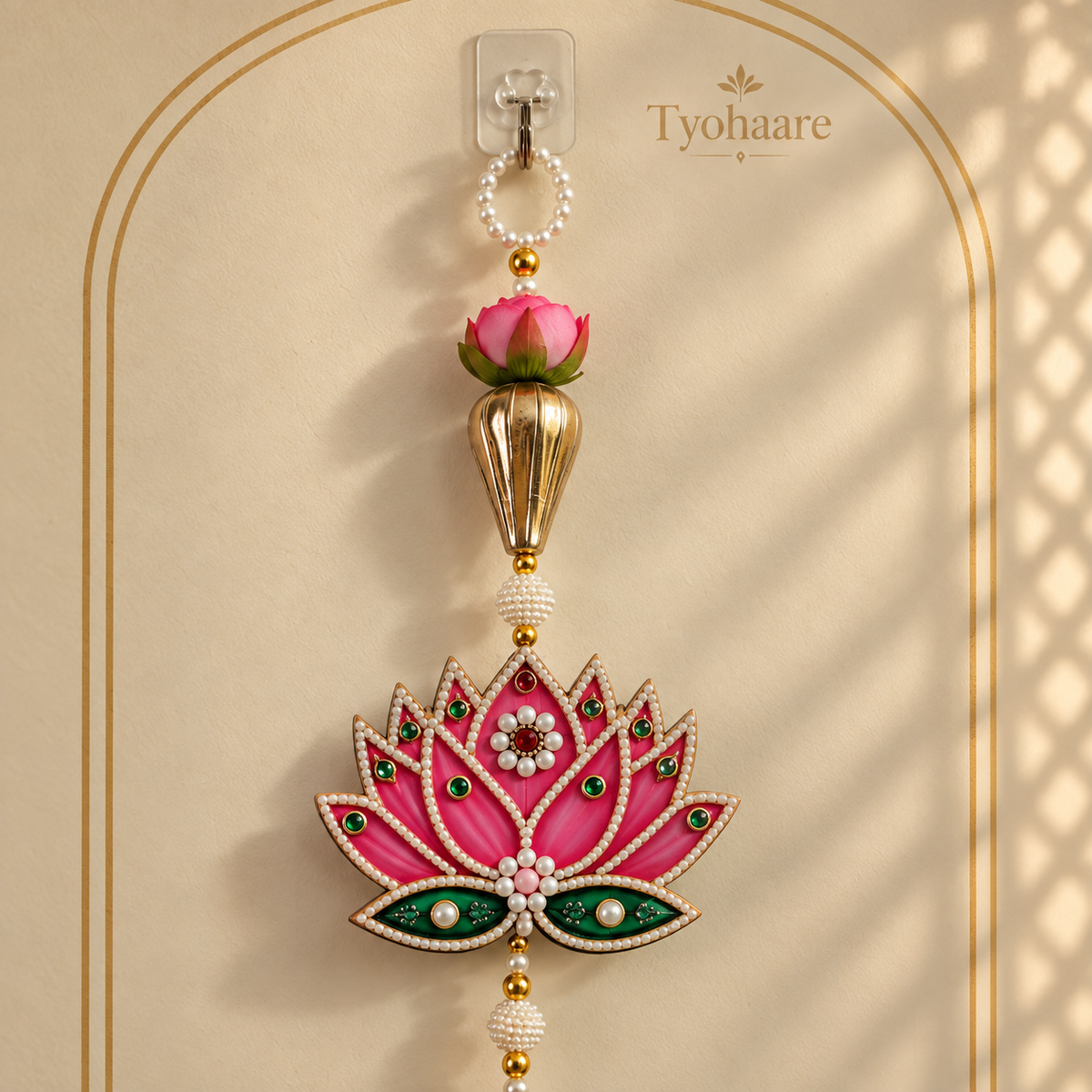 Elephant Lotus Hanging - upper lotus detail