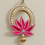 Folder 27 Pink Lotus Mirror Hanging - detail view