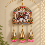 Elephant Lotus Hanging - elephant and drop detail