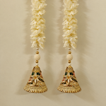Folder 30 Ivory Floral Bell Hanging - detail view