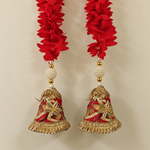 Folder 29 Red Floral Bell Hanging - detail view