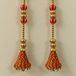 Red Gold Medallion Hanging - detail view