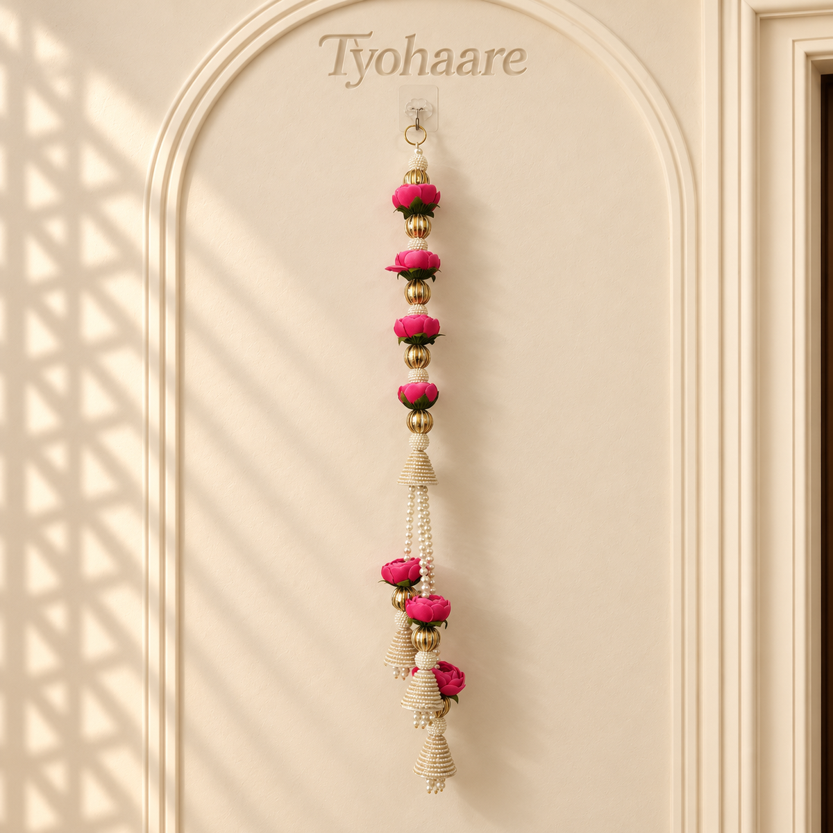Gulabi Kamal Pearl Hanging – Pair