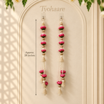 Gulabi Kamal Pearl Hanging – Pair
