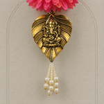Shubh Labh Ganesha Pearl Hanging - detail view