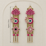 Antique Gold Mirror Floral Hanging - detail view