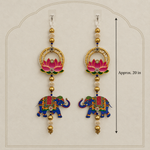 Blue Lotus Elephant Hanging - detail view