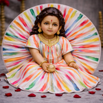 Rainbow Watercolour Laddu Gopal Poshak – Size 2