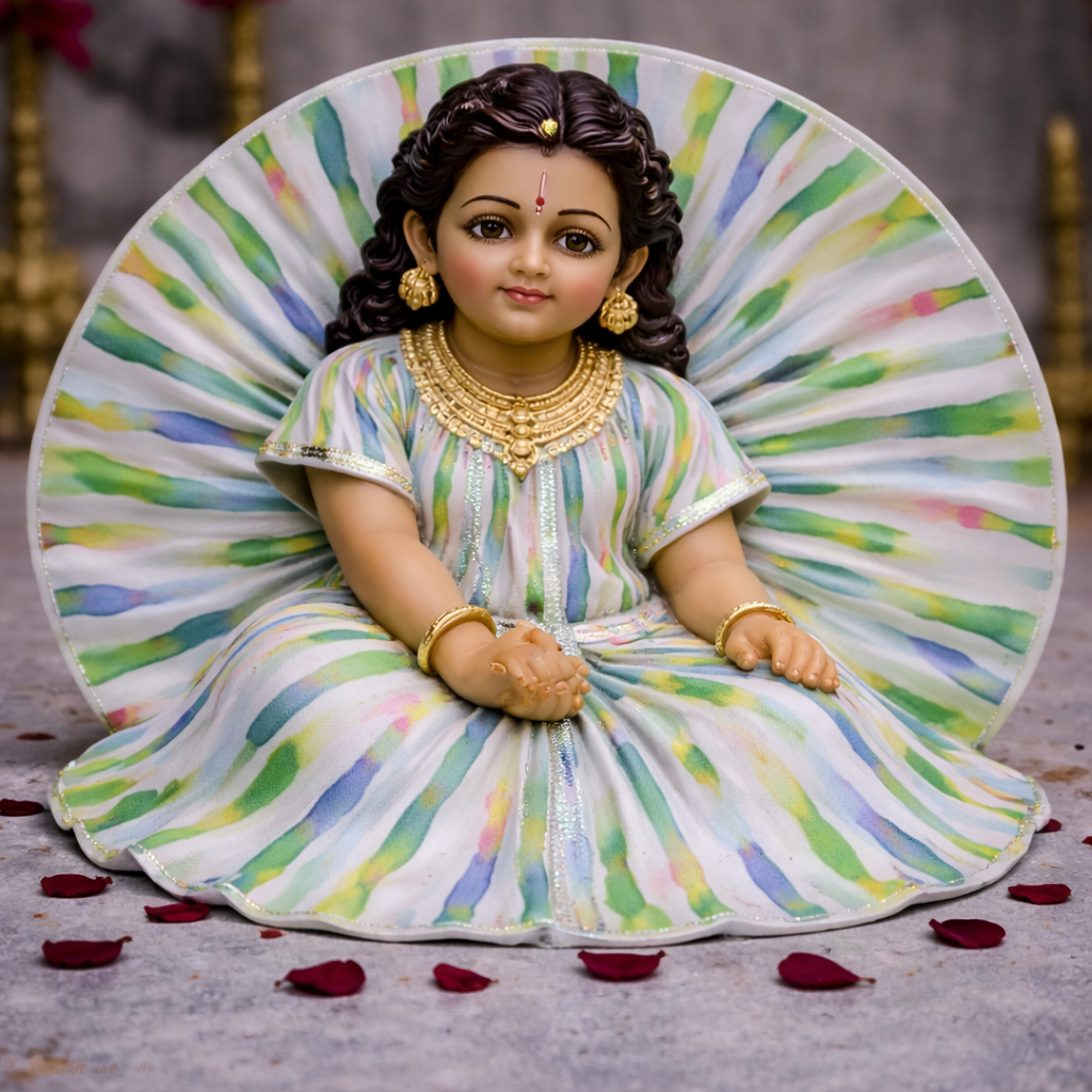 Rainbow Watercolour Laddu Gopal Poshak – Size 2