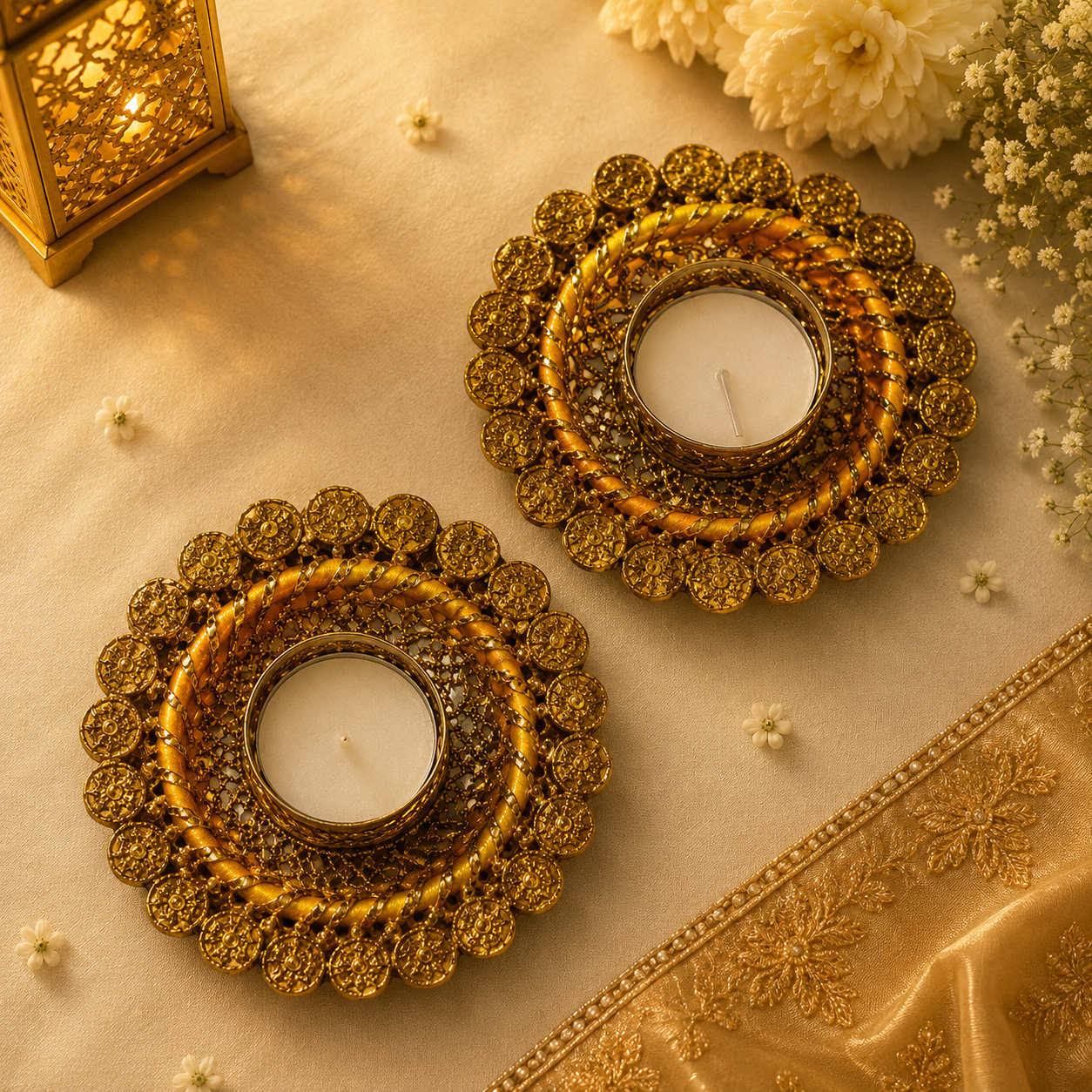 Noor Mahal Designer Tea Light Candle Holders