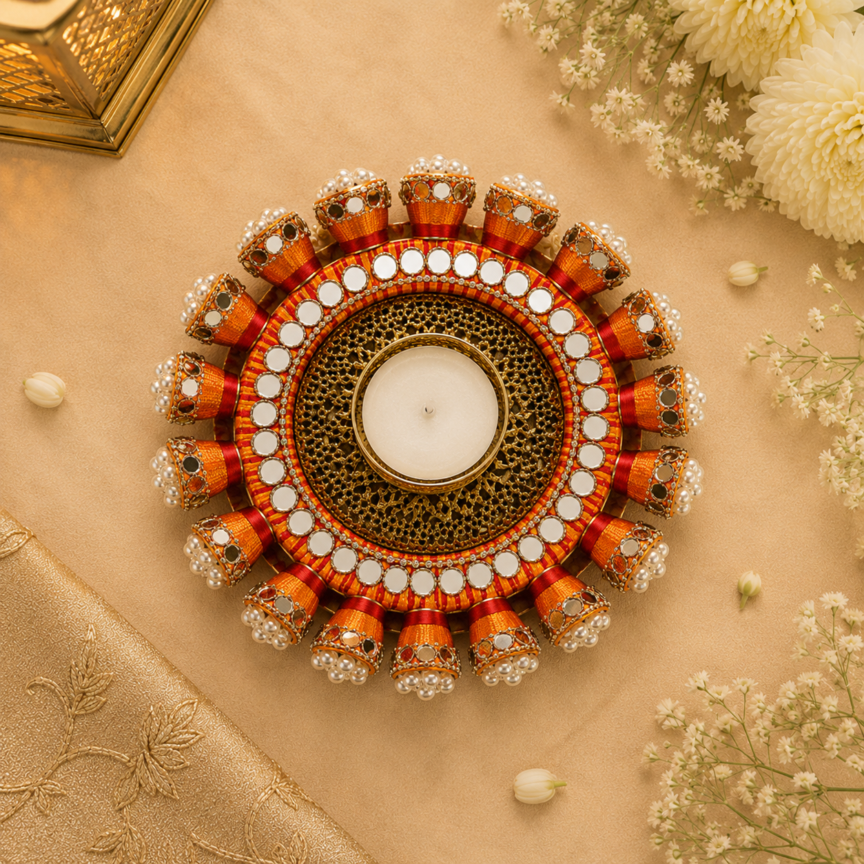 Aaradhya Festive Glow Tea Light Candle Holders
