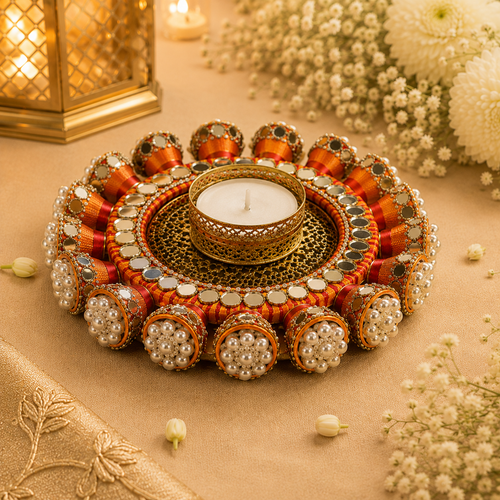 Aaradhya Festive Glow Tea Light Candle Holders
