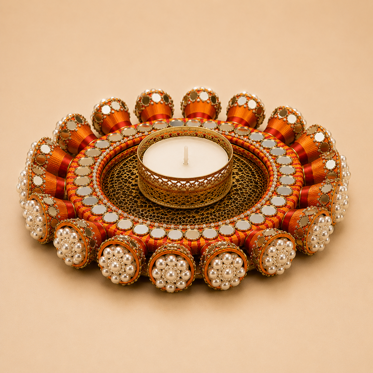 Aaradhya Festive Glow Tea Light Candle Holders