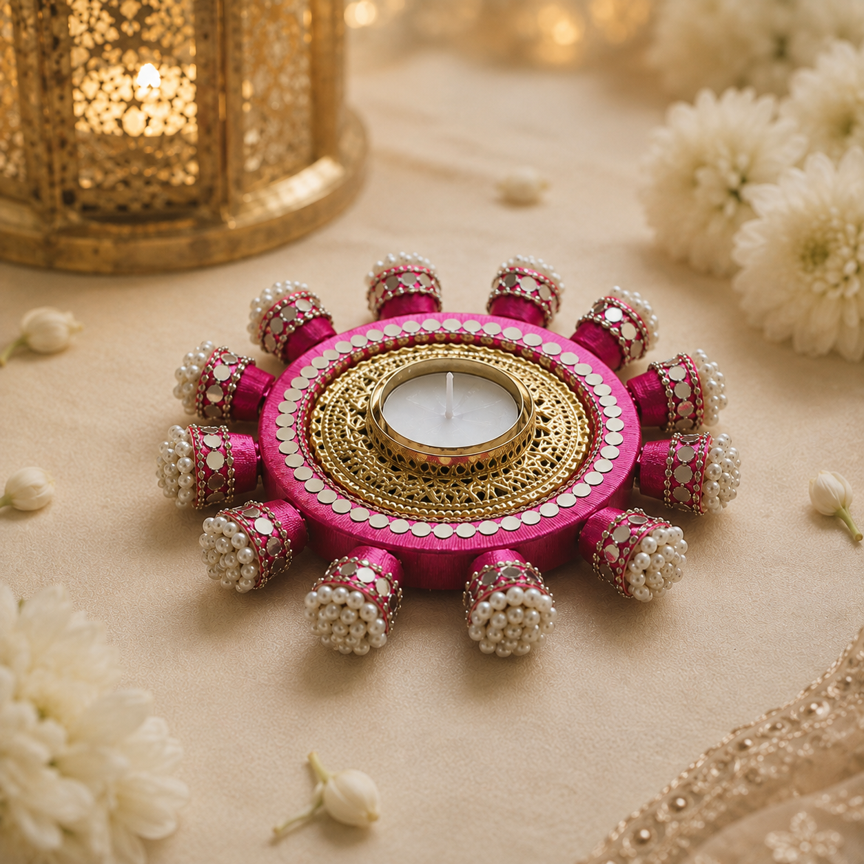 Rangoli Radiance Decorative Tea Light Holders