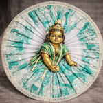 Blush Pink Printed Lace Laddu Gopal Poshak – Size 6