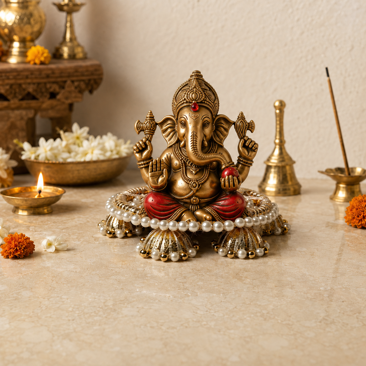 Rani Pink Pearl Nest Mini Singhasan