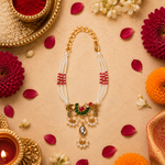 Kundan Pearl Rakhi Bracelet for Brother