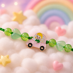 Cute Car Charm Rakhi for Kids - Green