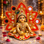 Coral Pink Pearl Mirror Laddu Gopal Poshak – Size 0