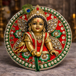 Red Green Pearl Floral Laddu Gopal Poshak – Size 0