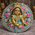 Yellow Lavender Floral Crystal Laddu Gopal Poshak – Size 0