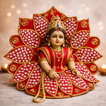 Fuchsia Checkered Lotus Laddu Gopal Poshak – Size 1