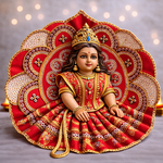 Pink Bandhani Petal Laddu Gopal Poshak – Size 1