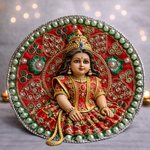 Mint Green Floral Pearl Laddu Gopal Poshak – Size 1