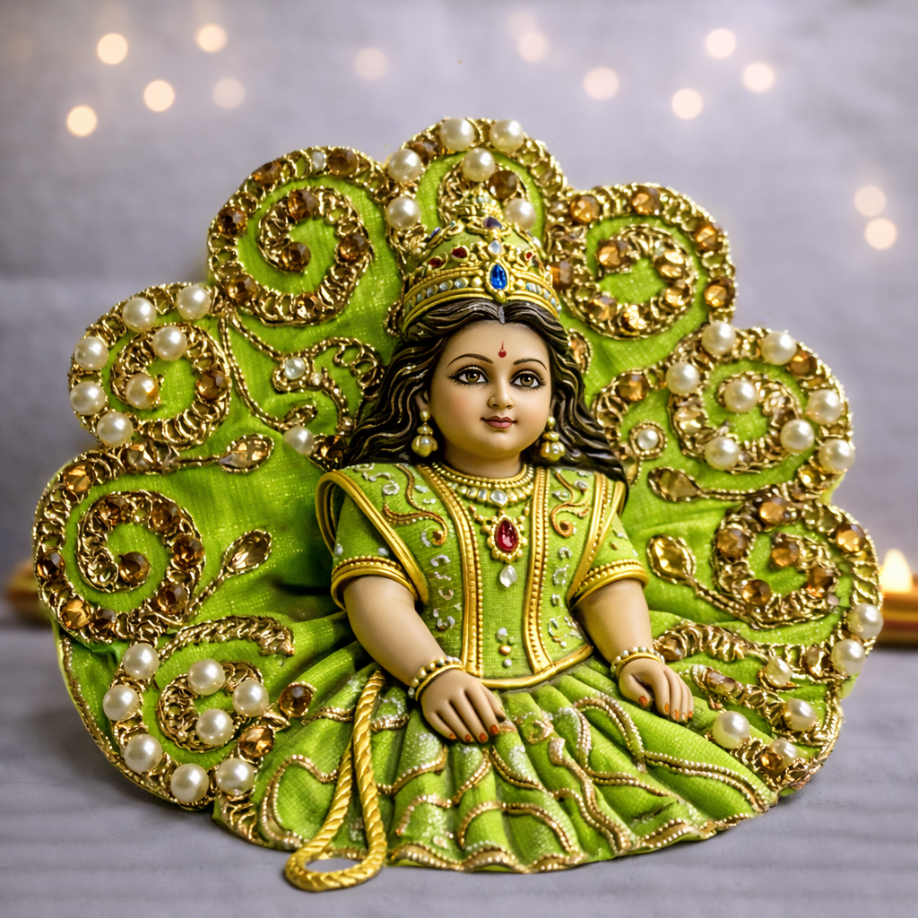 Magenta Pearl Swirl Laddu Gopal Poshak – Size 1