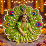 Pink Peacock Pearl Laddu Gopal Poshak – Size 1
