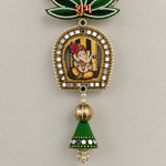 Green Shubh Labh Ganesha Hanging - detail view