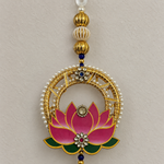 Blue Lotus Elephant Hanging - detail view