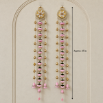 Gulabi Pushp Long Floral Hanging - detail view