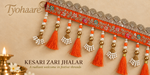 Kesari Zari Jhalar Toran detailed close-up