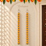 Long Yellow Pom-Pom Festive Hanging