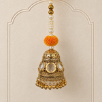 Marigold Jhumka Floral Hanging - detail view